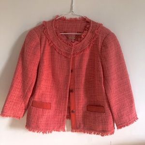 last week! Gorgeous boucle jacket Trina Turk 12